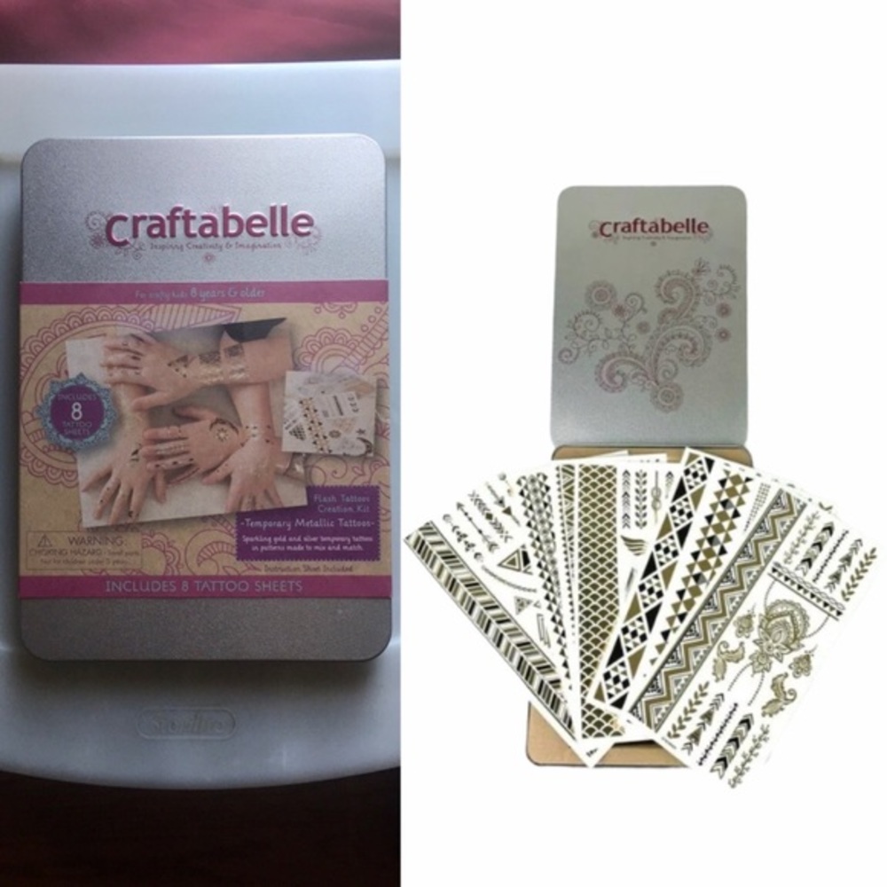 CRAFTABELLE Metallic Tattoos Creation Kit NIB 8+
